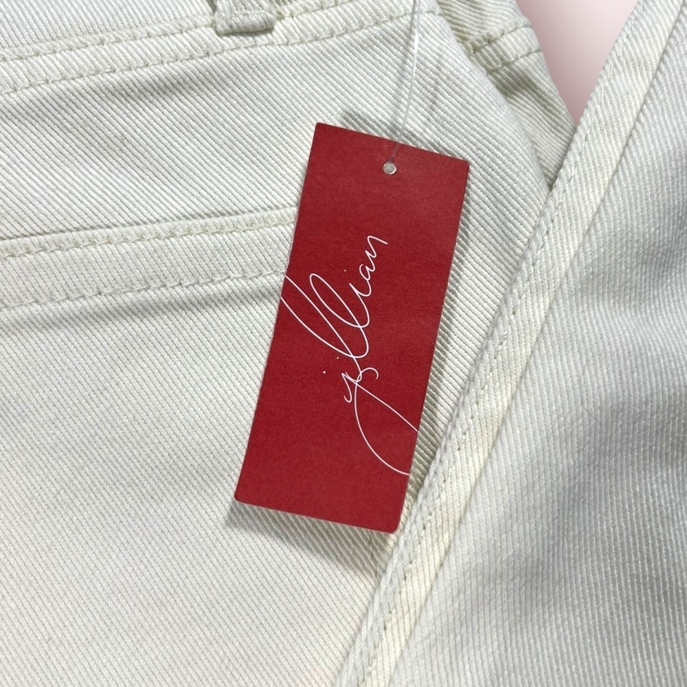 Joe Fresh High Rise Straight Leg Jeans White Cream Women’s 30 NWT Jillian Collab - Picture 5 of 13